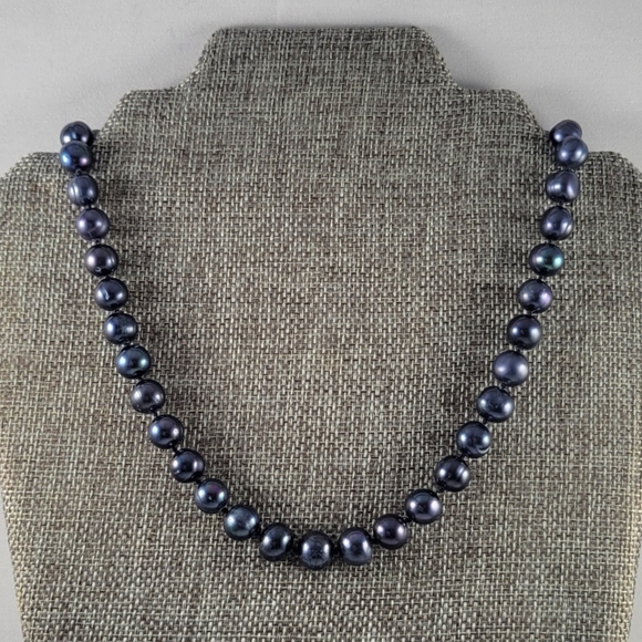 REAL 10mm Black Pearl Necklace